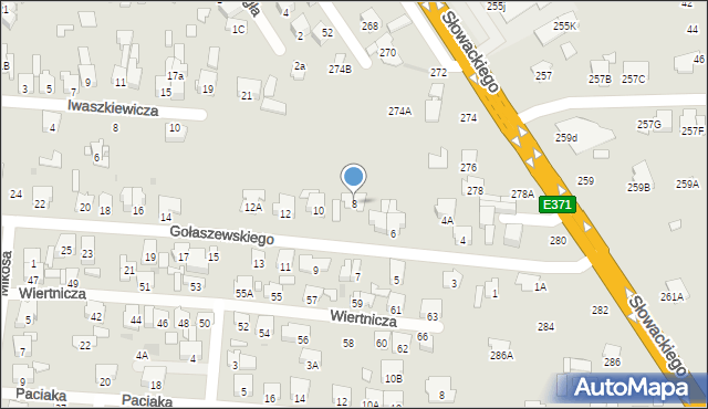 Radom, Gołaszewskiego Czesława, 8, mapa Radomia