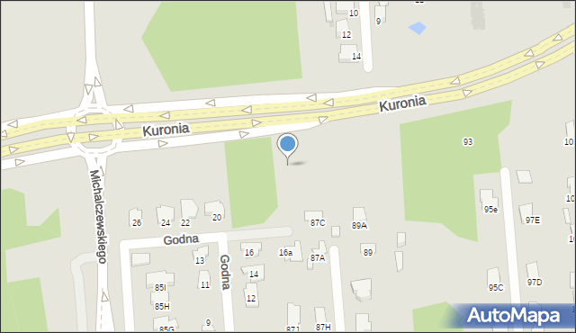 Radom, Godna, 18b, mapa Radomia