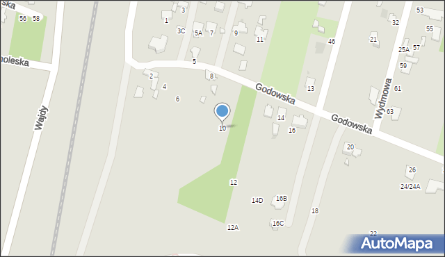Radom, Godowska, 10, mapa Radomia