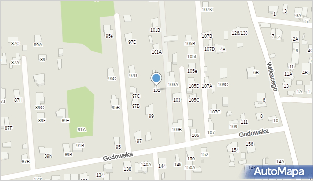 Radom, Godowska, 101, mapa Radomia