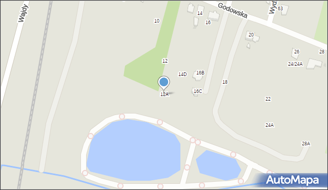 Radom, Godowska, 12A, mapa Radomia