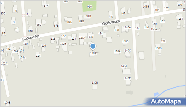 Radom, Godowska, 130A, mapa Radomia