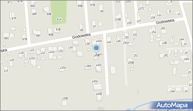 Radom, Godowska, 140B, mapa Radomia