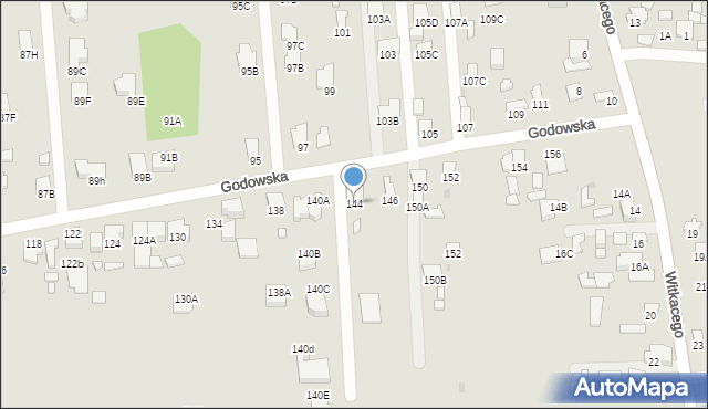 Radom, Godowska, 144, mapa Radomia