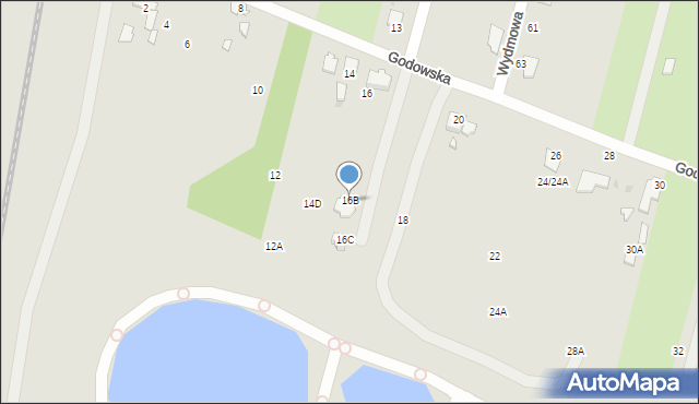 Radom, Godowska, 16B, mapa Radomia