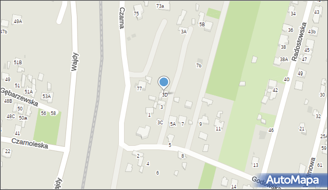 Radom, Godowska, 3D, mapa Radomia