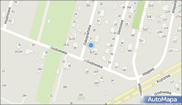 Radom, Godowska, 41, mapa Radomia