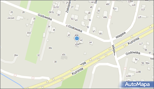 Radom, Godowska, 42A, mapa Radomia
