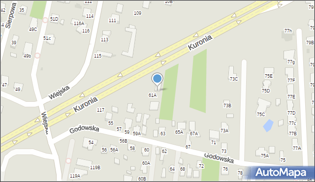 Radom, Godowska, 61E, mapa Radomia