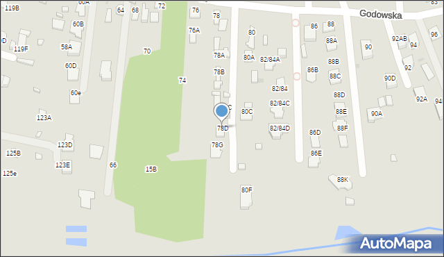 Radom, Godowska, 78D, mapa Radomia