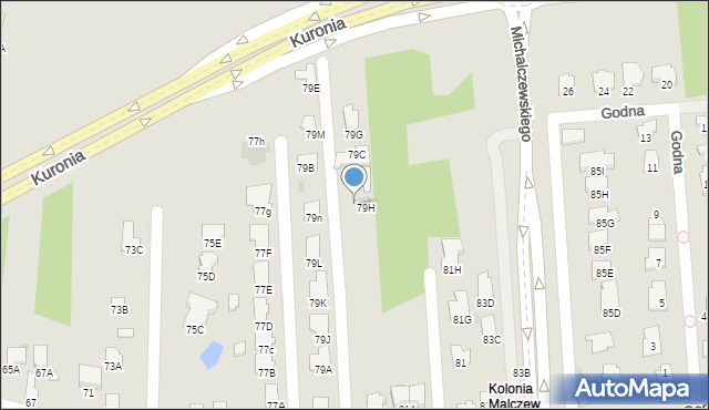 Radom, Godowska, 79df, mapa Radomia