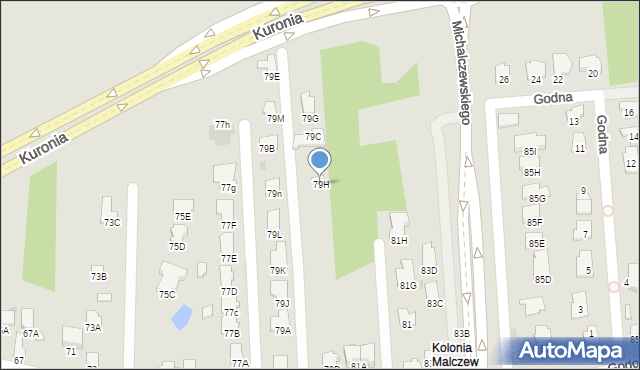 Radom, Godowska, 79H, mapa Radomia