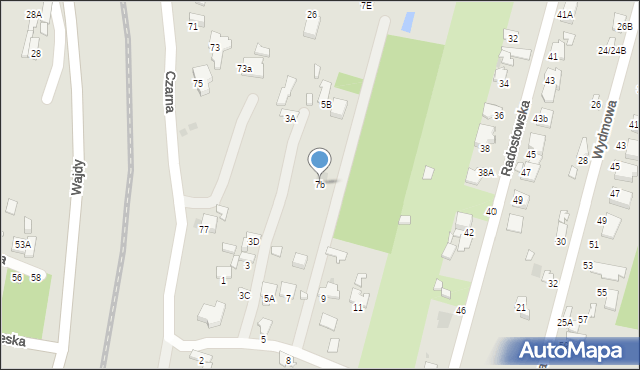 Radom, Godowska, 7b, mapa Radomia