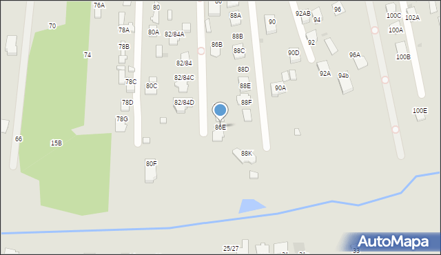 Radom, Godowska, 86E, mapa Radomia