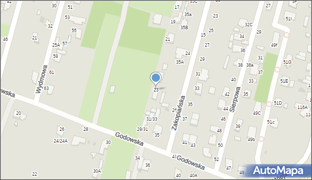 Radom, Góralska, 23, mapa Radomia