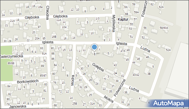 Radom, Gołębia, 6, mapa Radomia