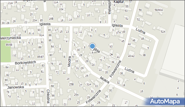 Radom, Gołębia, 7, mapa Radomia