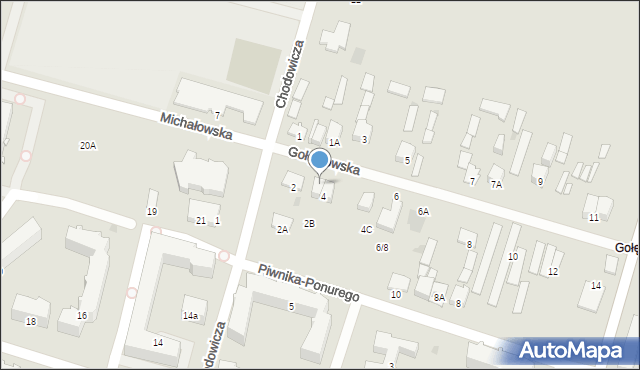 Radom, Gołębiowska, 4A, mapa Radomia