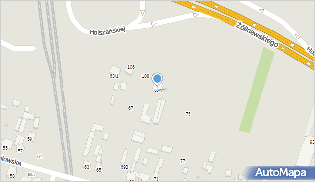Radom, Gołębiowska, 69A, mapa Radomia