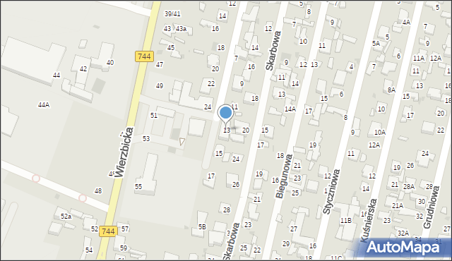 Radom, Gościnna, 13, mapa Radomia