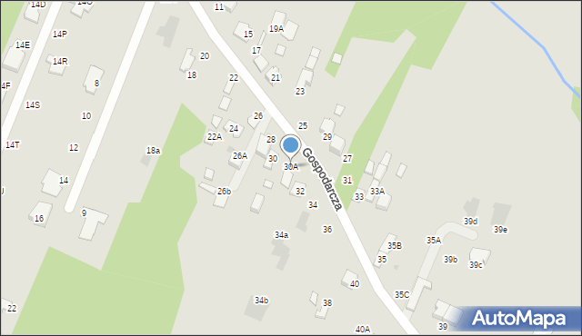 Radom, Gospodarcza, 30A, mapa Radomia