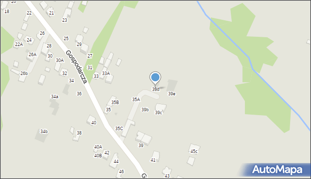 Radom, Gospodarcza, 39d, mapa Radomia