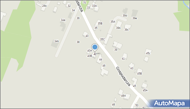 Radom, Gospodarcza, 42, mapa Radomia