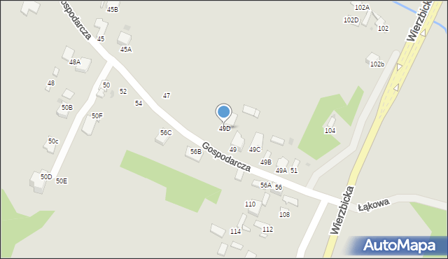 Radom, Gospodarcza, 49D, mapa Radomia