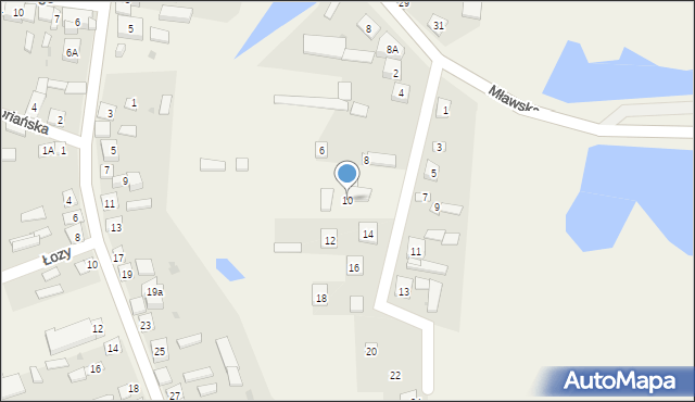 Radzanów, Górna, 10, mapa Radzanów