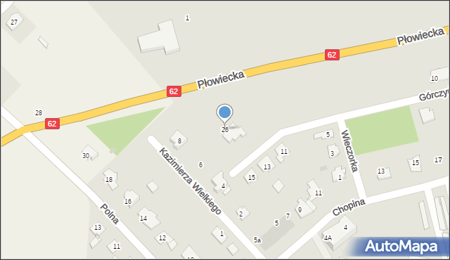 Radziejów, Górczyńskiego Józefa, 26, mapa Radziejów