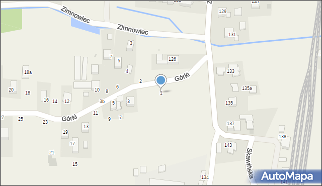 Radziszów, Górki, 1, mapa Radziszów