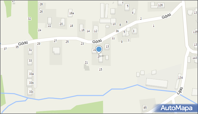 Radziszów, Górki, 17, mapa Radziszów