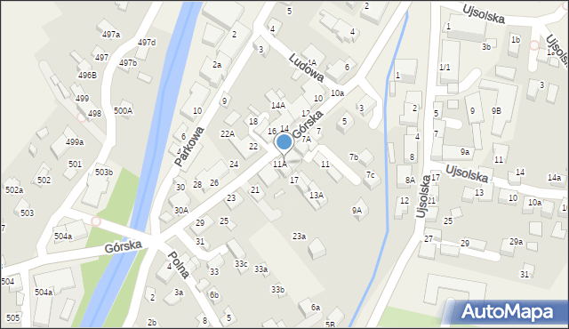 Rajcza, Górska, 15, mapa Rajcza