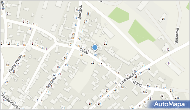 Raków, Górki, 10, mapa Raków