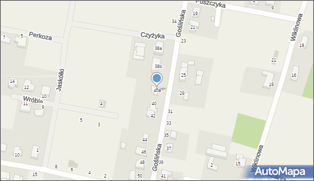 Rakownia, Goślińska, 40a, mapa Rakownia