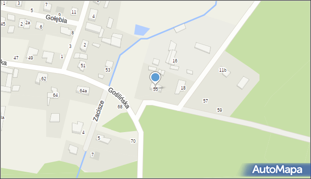 Rakownia, Goślińska, 55, mapa Rakownia
