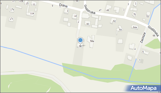 Rakownia, Goślińska, 58, mapa Rakownia