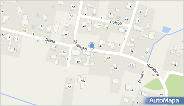 Rakownia, Goślińska, 62a, mapa Rakownia