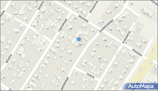 Raszyn, Godebskiego Cypriana, 13a, mapa Raszyn