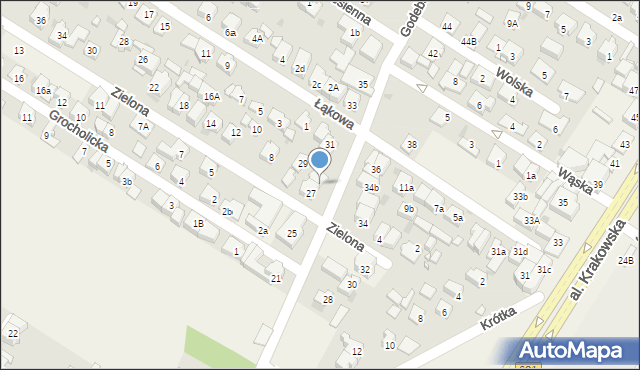 Raszyn, Godebskiego Cypriana, 27a, mapa Raszyn