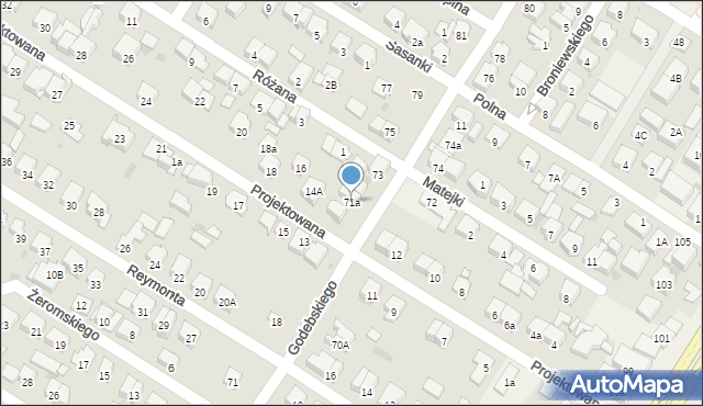 Raszyn, Godebskiego Cypriana, 71a, mapa Raszyn