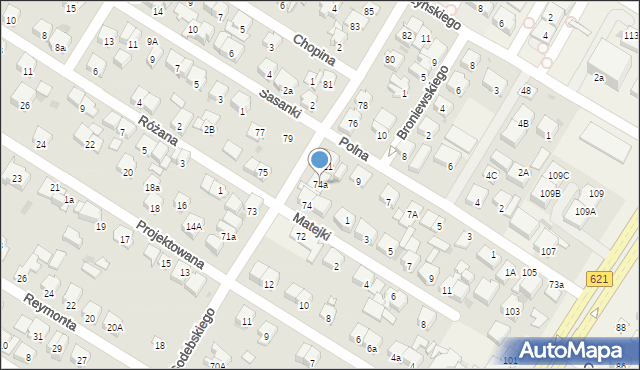 Raszyn, Godebskiego Cypriana, 74a, mapa Raszyn