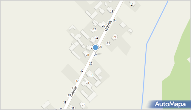 Rębielice Królewskie, Górnik, 27, mapa Rębielice Królewskie