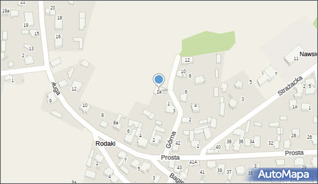 Rodaki, Górna, 1a, mapa Rodaki
