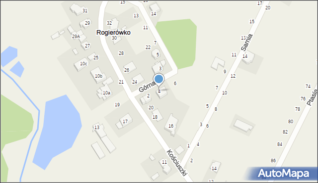 Rogierówko, Górna, 4, mapa Rogierówko