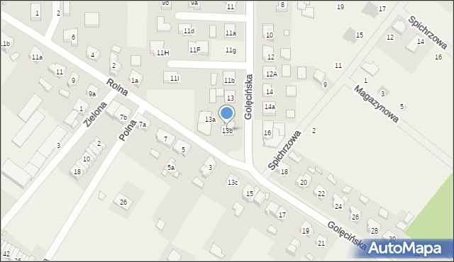 Rokietnica, Golęcińska, 13b, mapa Rokietnica