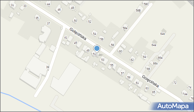 Rokietnica, Golęcińska, 51a, mapa Rokietnica