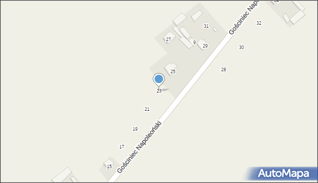 Roszczep, Gościniec Napoleoński, 23, mapa Roszczep