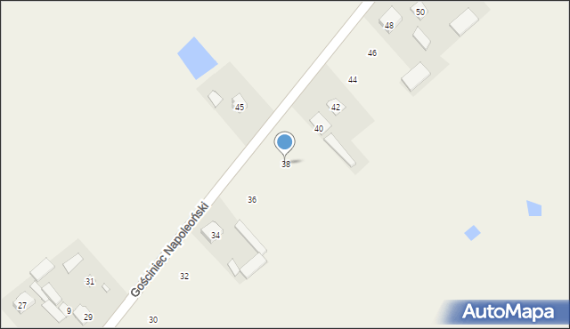 Roszczep, Gościniec Napoleoński, 38, mapa Roszczep
