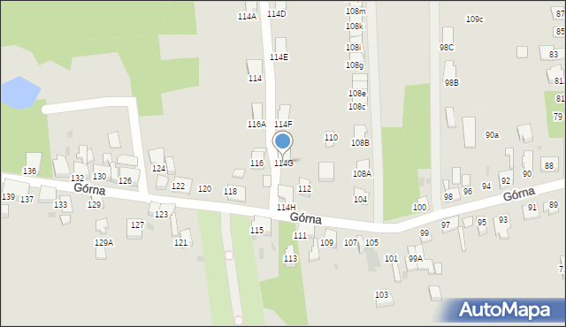 Ruda Śląska, Górna, 114G, mapa Rudy Śląskiej
